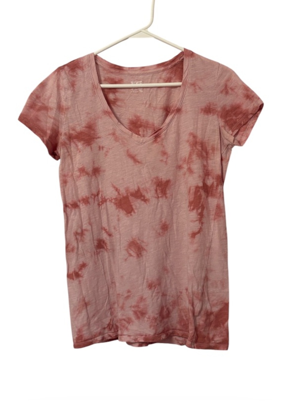 PINK Everyday V Neck Tie Dye Short Sleeve Tee